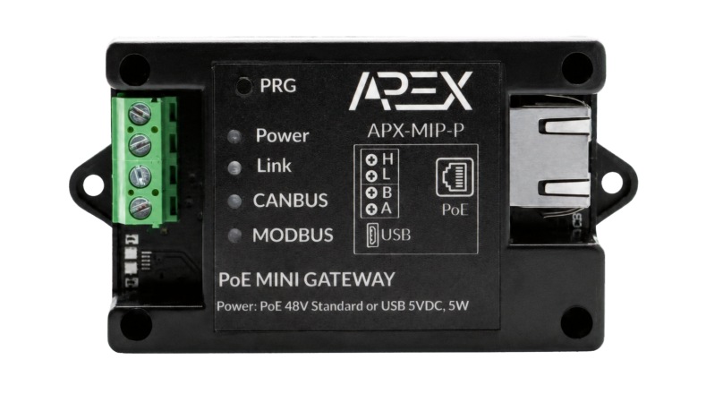 SmartAPEX APX-MIP-P, MINI IP Gateway, front view